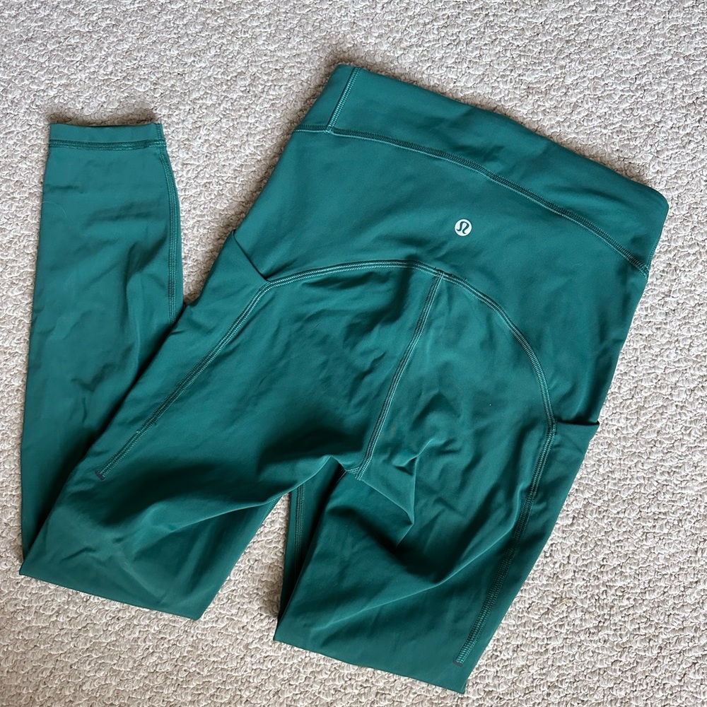 Green Lululemon High Rise Leggings